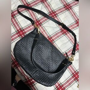 Quince Italian Leather Convertible Crescent Shoulder Bag